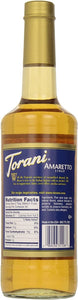 Jarabe Torani Clasico Sabor Amaretto 750 Ml - Chai ClubtornaiToraniChai Club