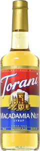 Torani Jarabe Salsa Para Bebidas Sabor Macadamia 750ml - Chai ClubtornaiToraniChai Club